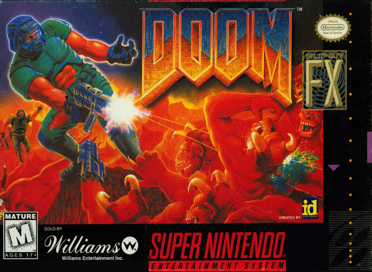 Doom - Sculptured Software, 1995 - com o chip adicional Super FX GSU-2