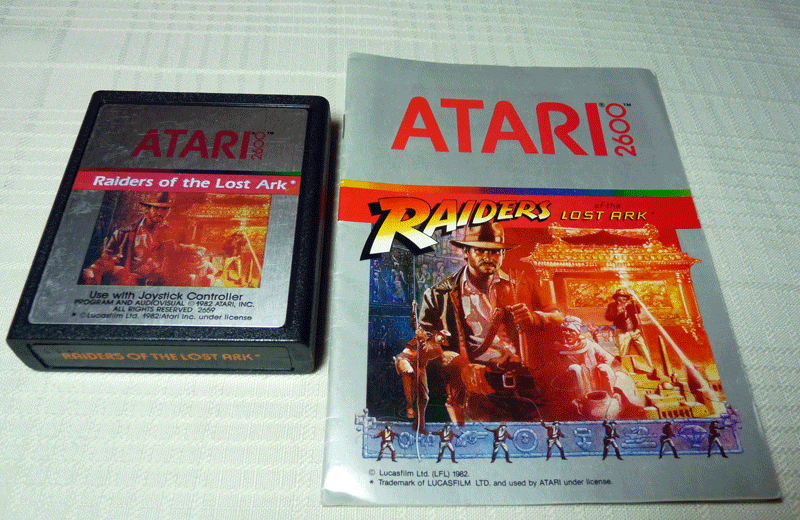 Minhas Primeiras Lembranças - Raiders of The Lost Ark - Cartucho e manual