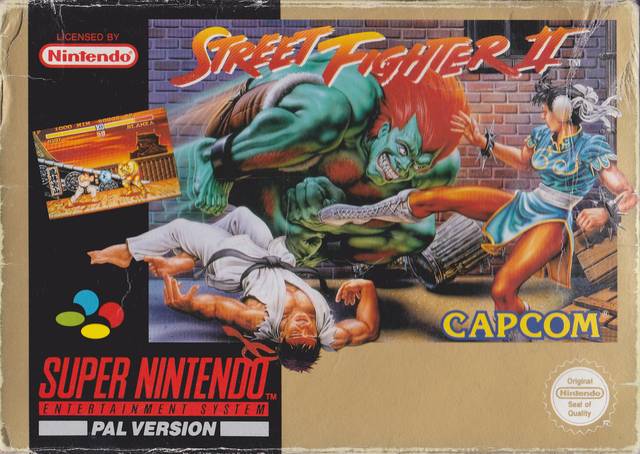 O Fenômeno chamado Street Fighter 2: Caixa da Versão de Super Nintendo