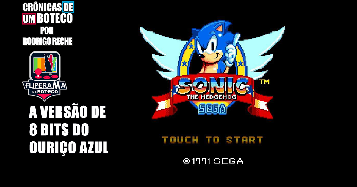 A versão de 8 Bits do ouriço azul